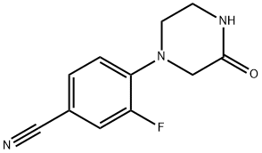 3-Fluoro-4-(3-oxo-1-piperazinyl)benzonitrile Structure