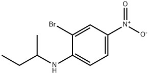 Benzenamine, 2-bromo-N-(1-methylpropyl)-4-nitro- Structure