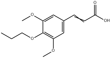 2-Propenoic acid, 3-(3,5-dimethoxy-4-propoxyphenyl)- Structure