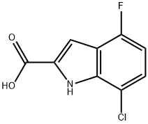 1H-Indole-2-carboxylic acid, 7-chloro-4-fluoro- Structure