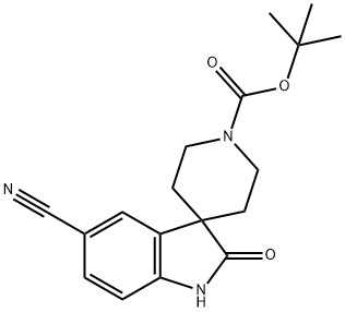 Spiro[3H-indole-3,4′-piperidine]-1′-carboxylic acid, 5-cyano-1,2-dihydro-2-oxo-,… Structure