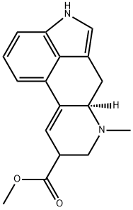 Ergoline-8-carboxylic acid, 9,10-didehydro-6-methyl-, methyl ester Structure