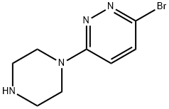 Pyridazine, 3-bromo-6-(1-piperazinyl)- Structure