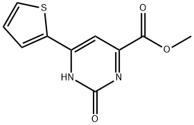 4-Pyrimidinecarboxylic acid, 1,2-dihydro-2-oxo-6-(2-thienyl)-, methyl ester Structure