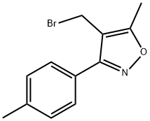 Isoxazole, 4-(bromomethyl)-5-methyl-3-(4-methylphenyl)- Structure