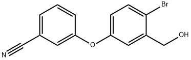 3-(4-bromo-3-(hydroxymethyl)phenoxy)benzonitrile 구조식 이미지