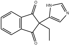 1H-Indene-1,3(2H)-dione, 2-ethyl-2-(1H-imidazol-5-yl)- Structure