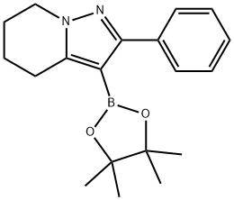 2-phenyl-3-(4,4,5,5-tetramethyl-1,3,2-dioxaborolan-2-yl)-4,5,6,7-tetrahydropyrazolo[1,5-a]pyridine Structure