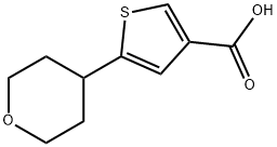 3-Thiophenecarboxylic acid, 5-(tetrahydro-2H-pyran-4-yl)- Structure