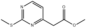 4-Pyrimidineacetic acid, 2-(methylthio)-, methyl ester Structure