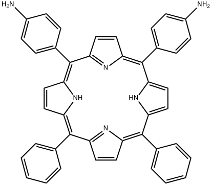 Benzenamine, 4,4'-(15,20-diphenyl-21H,23H-porphine-5,10-diyl)bis- Structure