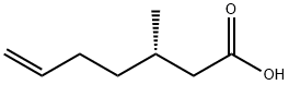 6-Heptenoic acid, 3-methyl-, (3S)- Structure