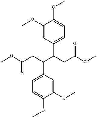 Hexanedioic acid, 3,4-bis(3,4-dimethoxyphenyl)-, dimethyl ester (9CI) Structure