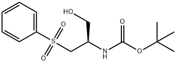 Carbamic acid, N-[(1R)-1-(hydroxymethyl)-2-(phenylsulfonyl)ethyl]-, 1,1-dimethylethyl ester 구조식 이미지