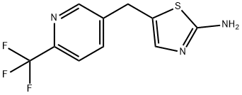 2-Thiazolamine, 5-[[6-(trifluoromethyl)-3-pyridinyl]methyl]- Structure