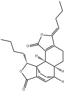 1H-5,10c-Ethanonaphtho[1,2-c:7,8-c']difuran-3,10-dione, 1-butyl-8-butylidene-5,5a,6,7,8,10b-hexahydro-, (1R,5S,5aS,8Z,10bS,10cS)- (9CI) Structure