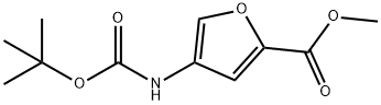 2-Furancarboxylic acid, 4-[[(1,1-dimethylethoxy)carbonyl]amino]-, methyl ester Structure