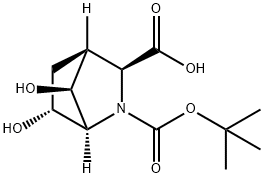 Racemic-(1S,3S,4S,6R,7S)-2-(Tert-Butoxycarbonyl)-6,7-Dihydroxy-2-Azabicyclo[2.2.1]Heptane-3-Carboxylic Acid(WX120030) Structure