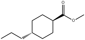 Cyclohexanecarboxylic acid, 4-propyl-, methyl ester, trans- Structure