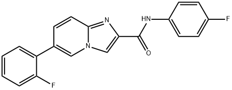 Imidazo[1,2-a]pyridine-2-carboxamide, 6-(2-fluorophenyl)-N-(4-fluorophenyl)- Structure