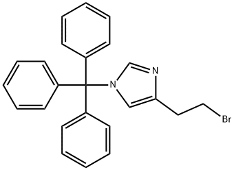 1H-Imidazole, 4-(2-bromoethyl)-1-(triphenylmethyl)- 구조식 이미지