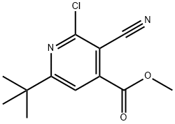 4-Pyridinecarboxylic acid, 2-chloro-3-cyano-6-(1,1-dimethylethyl)-, methyl ester Structure