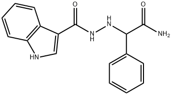 1H-Indole-3-carboxylic acid, 2-(2-amino-2-oxo-1-phenylethyl)hydrazide Structure