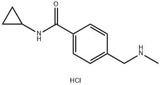 Benzamide, N-cyclopropyl-4-[(methylamino)methyl]-, hydrochloride (1:1) Structure
