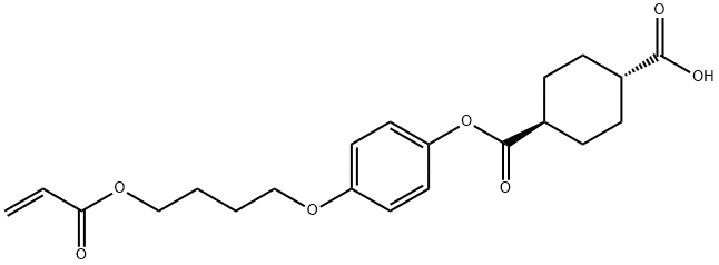 (1r,4r)-4-((4-(4-(acryloyloxy)butoxy)phenoxy)carbonyl)cyclohexane-1-carboxylic acid 구조식 이미지