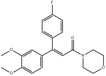 2-Propen-1-one, 3-(3,4-dimethoxyphenyl)-3-(4-fluorophenyl)-1-(4-morpholinyl)-, (2E)- Structure