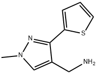 1H-Pyrazole-4-methanamine, 1-methyl-3-(2-thienyl)- Structure
