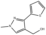 1H-Pyrazole-4-methanol, 1-methyl-3-(2-thienyl)- Structure