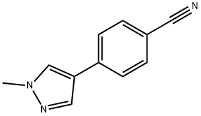 Benzonitrile, 4-(1-methyl-1H-pyrazol-4-yl)- 구조식 이미지