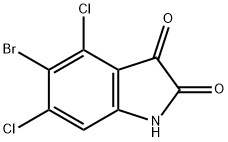 1H-Indole-2,3-dione, 5-bromo-4,6-dichloro- 구조식 이미지