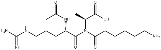 L-Alanine, N2-acetyl-L-arginyl-6-aminohexanoyl- Structure