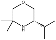 Morpholine, 3,3-dimethyl-5-(1-methylethyl)-,(5S)- Structure