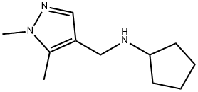 1H-Pyrazole-4-methanamine, N-cyclopentyl-1,5-dimethyl- 구조식 이미지