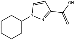 1H-Pyrazole-3-carboxylic acid, 1-cyclohexyl- Structure