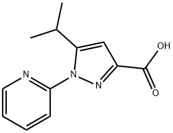 5-(Propan-2-yl)-1-(pyridin-2-yl)-1H-pyrazole-3-carboxylic Acid Structure