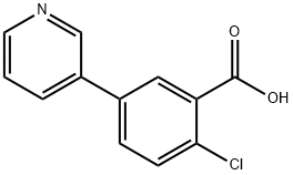 Benzoic acid, 2-chloro-5-(3-pyridinyl)- Structure