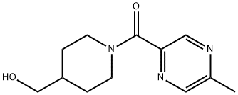 Methanone, [4-(hydroxymethyl)-1-piperidinyl](5-methyl-2-pyrazinyl)- Structure