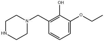 Phenol, 2-ethoxy-6-(1-piperazinylmethyl)- Structure