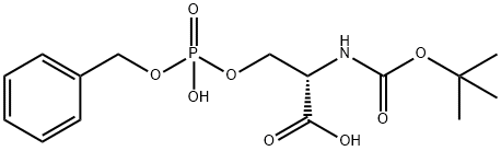 L-Serine, N-[(1,1-dimethylethoxy)carbonyl]-, phenylmethyl hydrogen phosphate (ester) (9CI) Structure