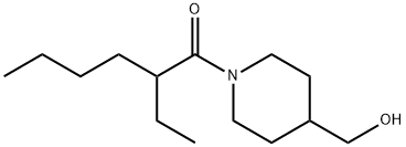 1-Hexanone, 2-ethyl-1-[4-(hydroxymethyl)-1-piperidinyl]- Structure