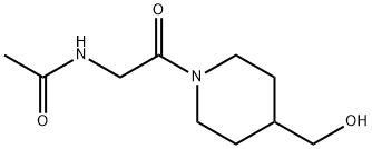 Acetamide, N-[2-[4-(hydroxymethyl)-1-piperidinyl]-2-oxoethyl]- Structure