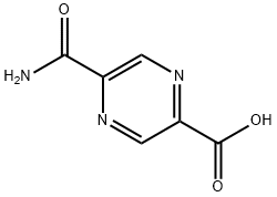 2-Pyrazinecarboxylic acid, 5-(aminocarbonyl)- 구조식 이미지