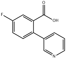 Benzoic acid, 5-fluoro-2-(3-pyridinyl)- Structure