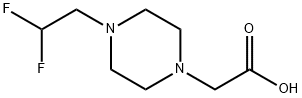 4-(2,2-difluoroethyl)piperazin-1-yl]acetic acid Structure