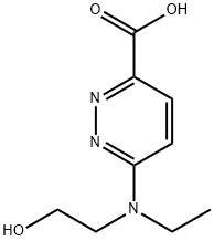 3-Pyridazinecarboxylic acid, 6-[ethyl(2-hydroxyethyl)amino]- Structure