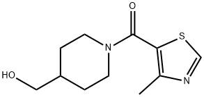 Methanone, [4-(hydroxymethyl)-1-piperidinyl](4-methyl-5-thiazolyl)- Structure